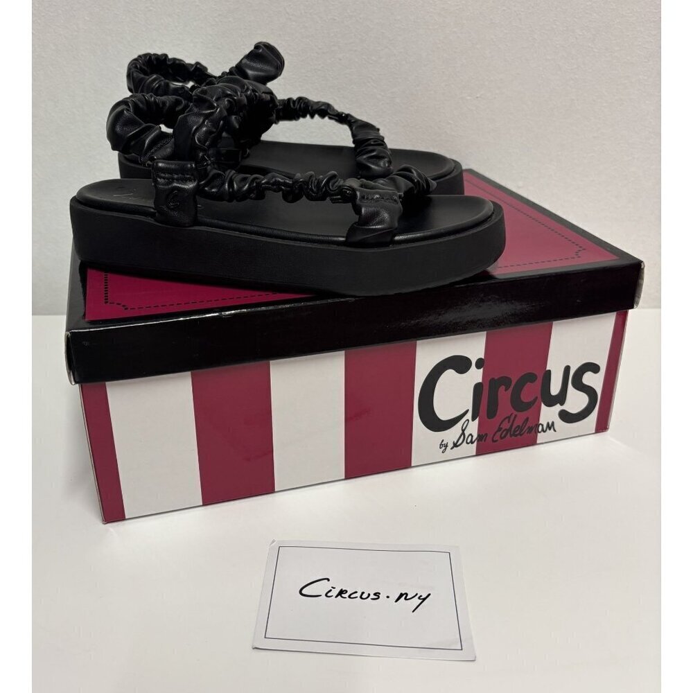 CIRCUS BY SAM EDELMAN / Harlene / Black / Scrunchie Strap / Platform / Sandals / - Picture 7 of 8